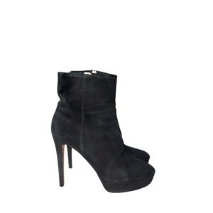 Jimmy Choo London Magic Black Nubuck Leather Platform Ankle Booties‎ 9